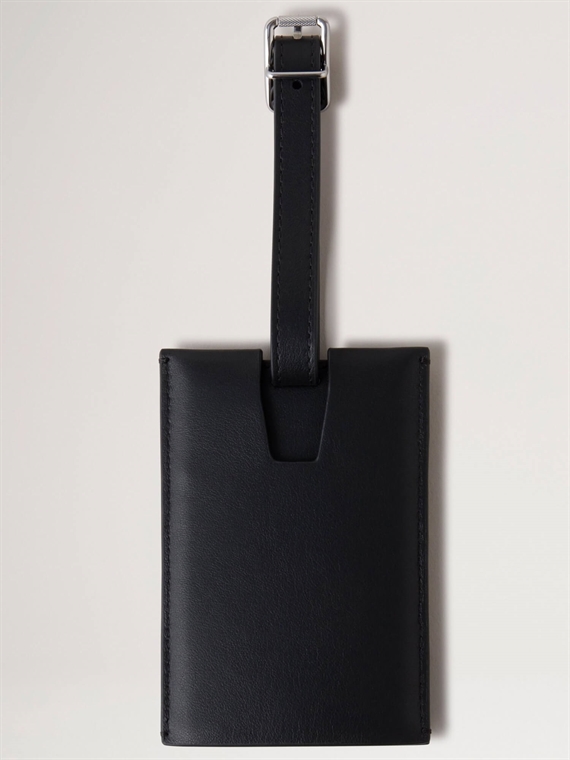 Mulberry  Luggage Tag Black Shiny Smooth Leather